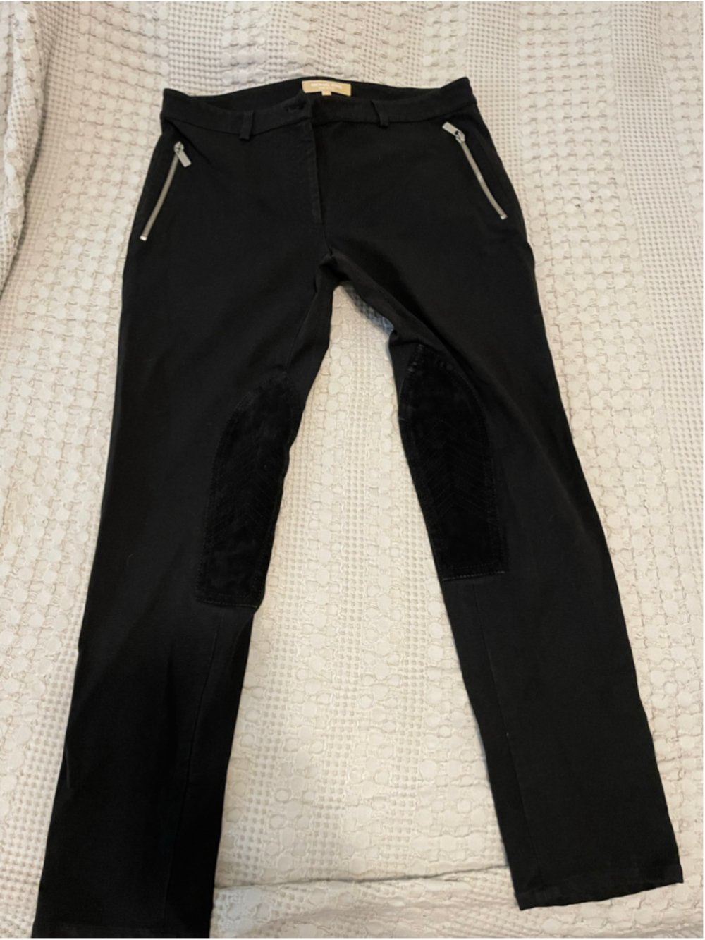 Women's Michael Kors Black Equestrian Style Trousers, Size 12